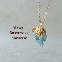 March Birthstone Grape Necklace