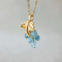 March Birthstone Grape Necklace