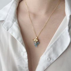 March Birthstone Grape Necklace