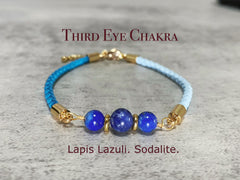 Third Eye Chakra Cord Bracelet